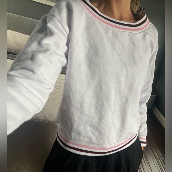 American Apparel Pink Stripe Size XS Sweatshirt - Picture 5 of 11